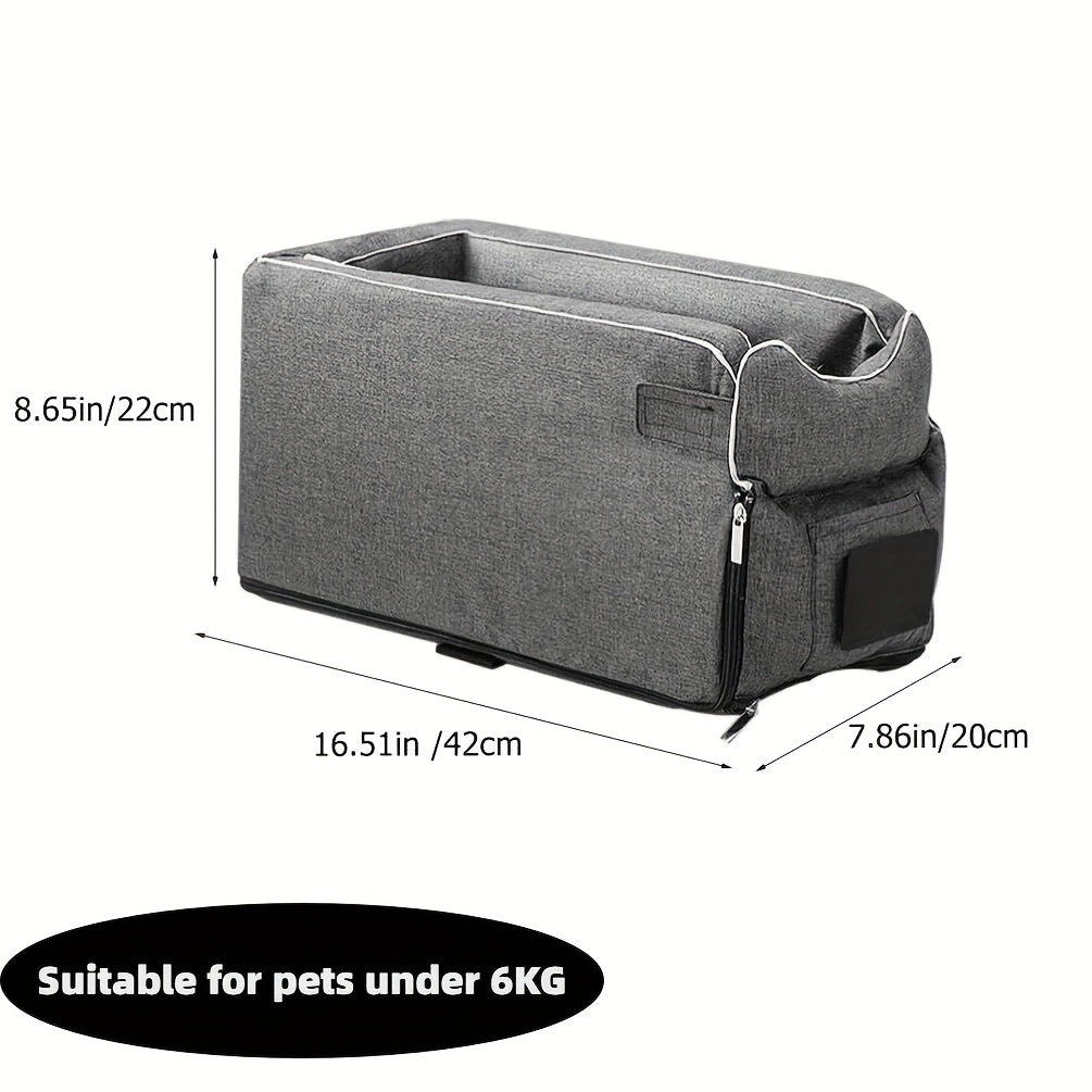 Dog Car Seat for Small to Medium Breeds Durable Polyester Safety Leash Non-Slip Travel Bed