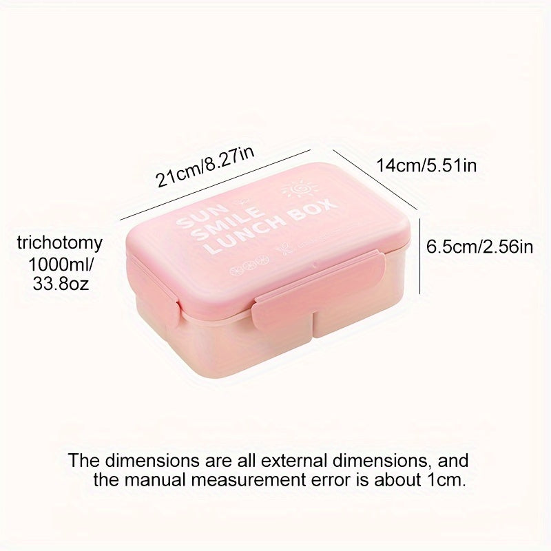 Square Leak-Proof Lunch Box Food-Grade Plastic Microwave Safe for Kids and Adults