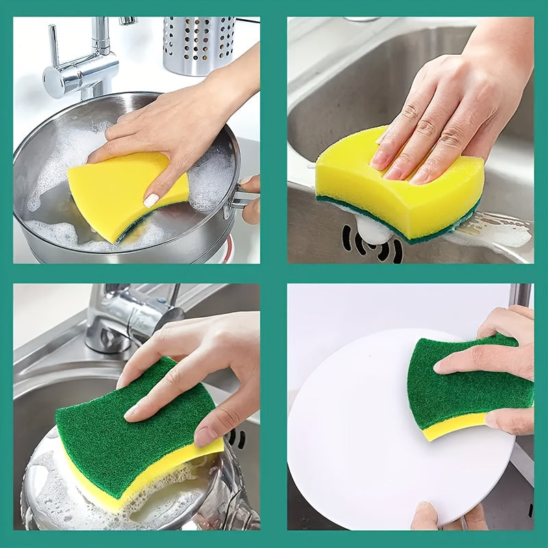 12/24 Pack Kitchen Cleaning Sponges with Dual-Sided Scrub Pads