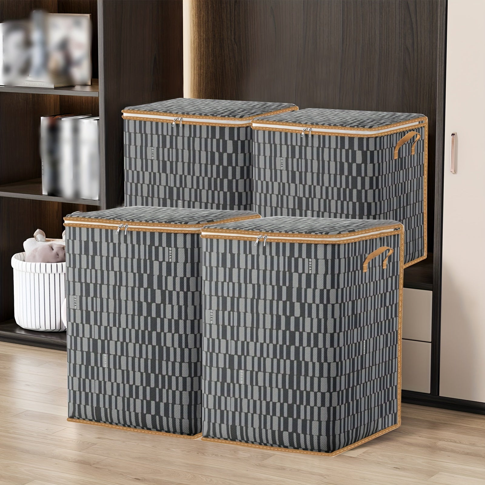 Large Clothes Storage Bag with Handle 100L 140L 180L for Comforters Blankets