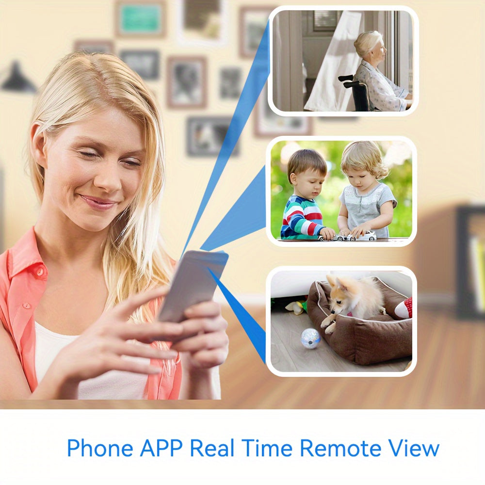 Indoor WiFi Security Camera 1080p Night Vision Motion Detection USB Plug-in for Pet Child Monitoring