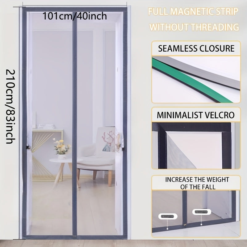 Магнитная экранная дверь, прочная сетка, барьер от насекомых, установка без рук