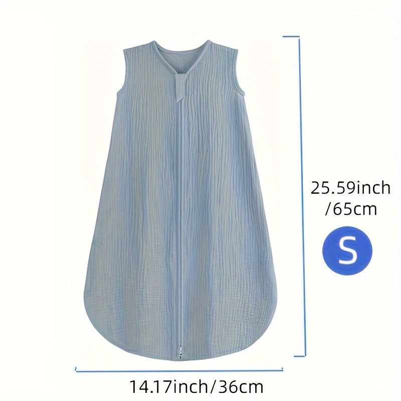 Baby Sleeping Bag for Infants 0-18 Months Cotton Muslin with 2-Way Zipper