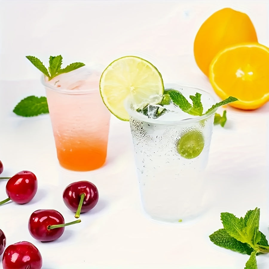 Paquete de 50 vasos de plástico desechables libres de BPA, irrompibles para bebidas frías