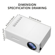 Мини портативный домашний кинотеатр проектор 1080P с нативным разрешением 320P, декодирование для мобильных телефонов и ноутбуков