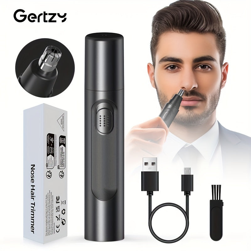Electric Nose and Ear Hair Trimmer with Dual-Edge Blades Rechargeable USB Quiet Easy Clean