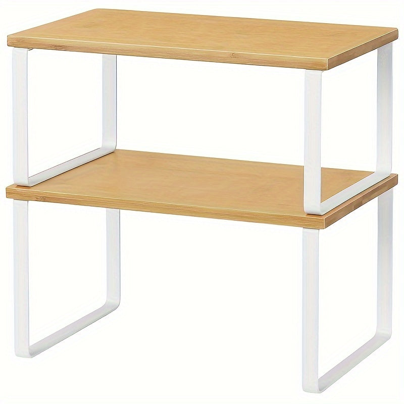 2 ta Rustik Yog'och Shkaf Polka Tashkiliy, Oshxona uchun Qatlamli Ziravorlar Racklari, Countertoplar uchun Ko'p Maqsadli Kengaytiriladigan Saqlash Polkalari, Hammom Tashkiliy Yechimi, MDF Qattiq Yog'ochdan Yasalgan, Ochiq Saqlash Usuli, Montaj Zarur