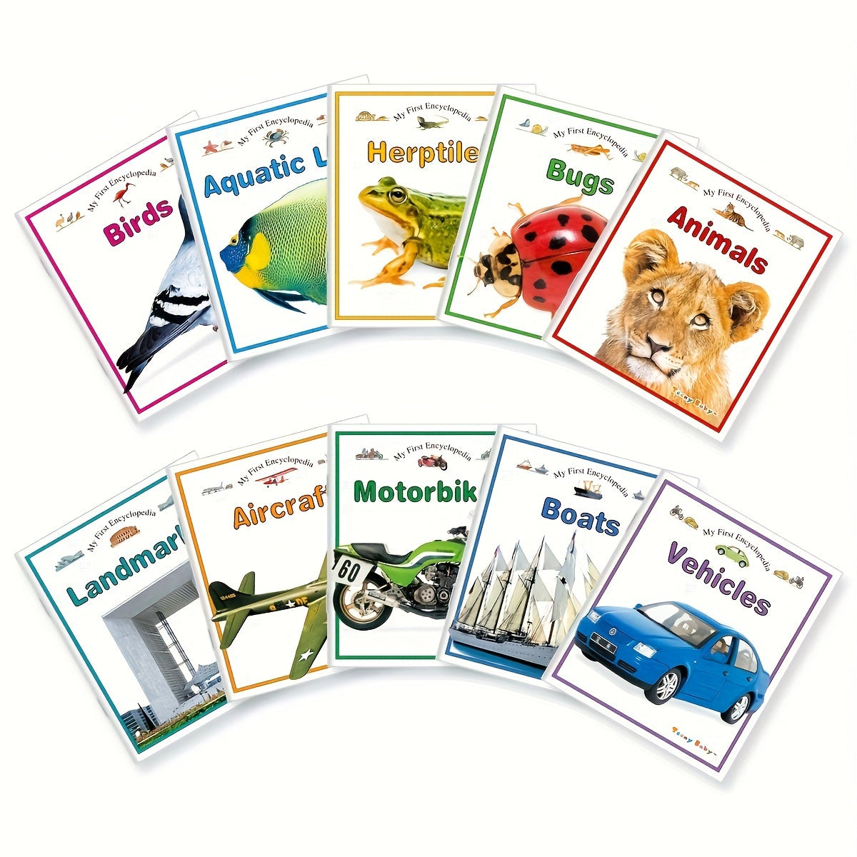 Set of 10 Children's Educational Books for Kids Ages 3 and Up