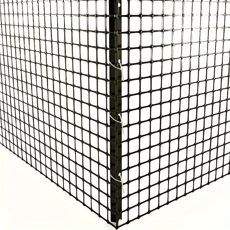 Qora plastmassa tarmoq to‘siq 50m bog‘ va fermerlik chegarasi, 2cm teshik bo‘shlig‘i bilan