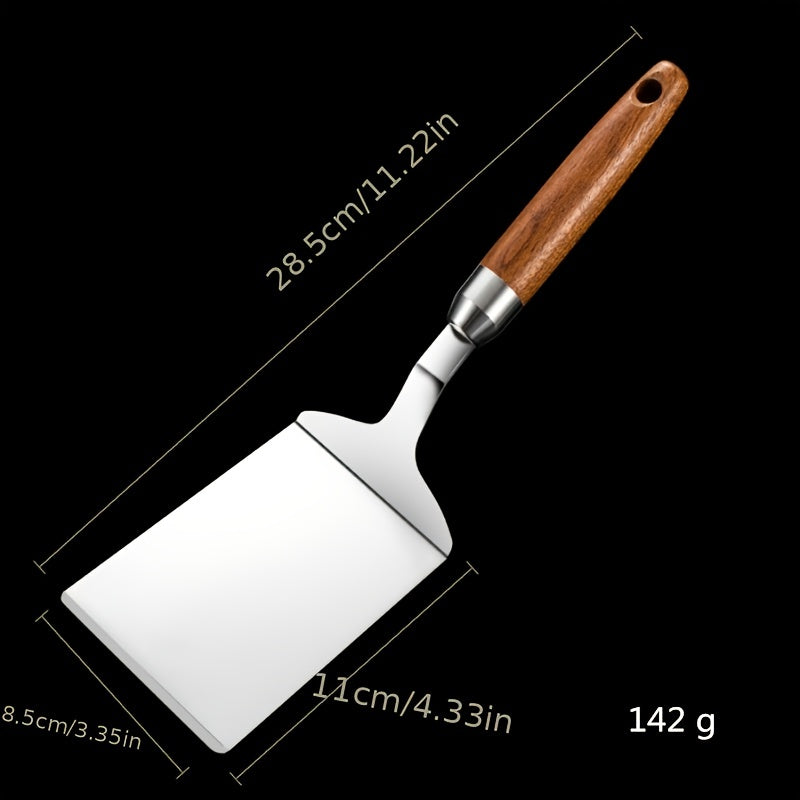 Stainless Steel Kitchen Spatula Wide Blade for Flipping Pancakes Pizza Steak