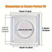 10.16 cm Plastic Louvered Vent Cover for Dryer Ventilation with Screws