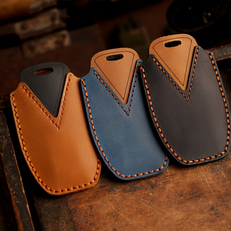 Unisex Leather Car Key Fob Cover Custom Fit Scratch-Resistant Protection