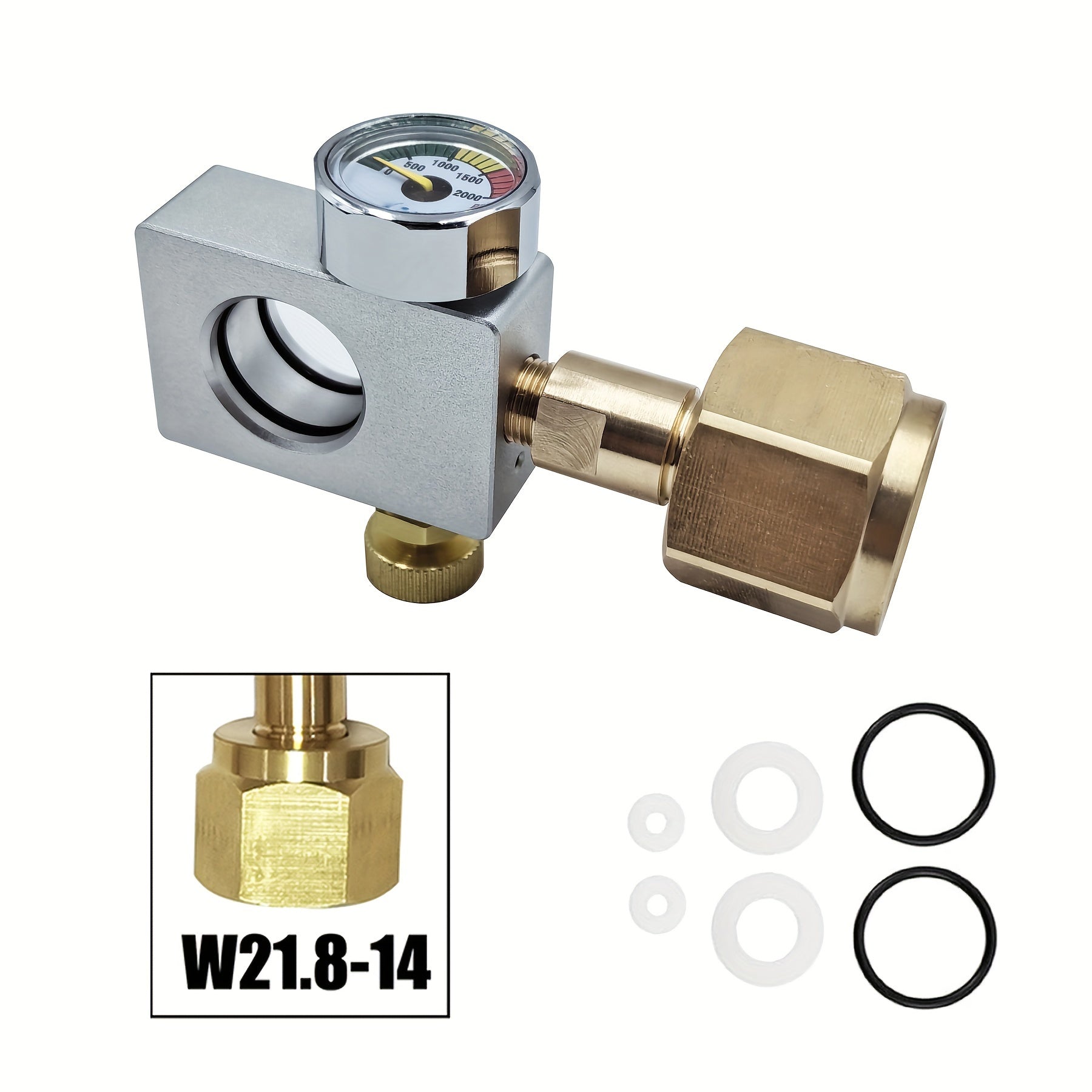 CO2 Refill Adapter for Soda Makers Compatible with Terra DUO ART Carbonators Strong Aluminum