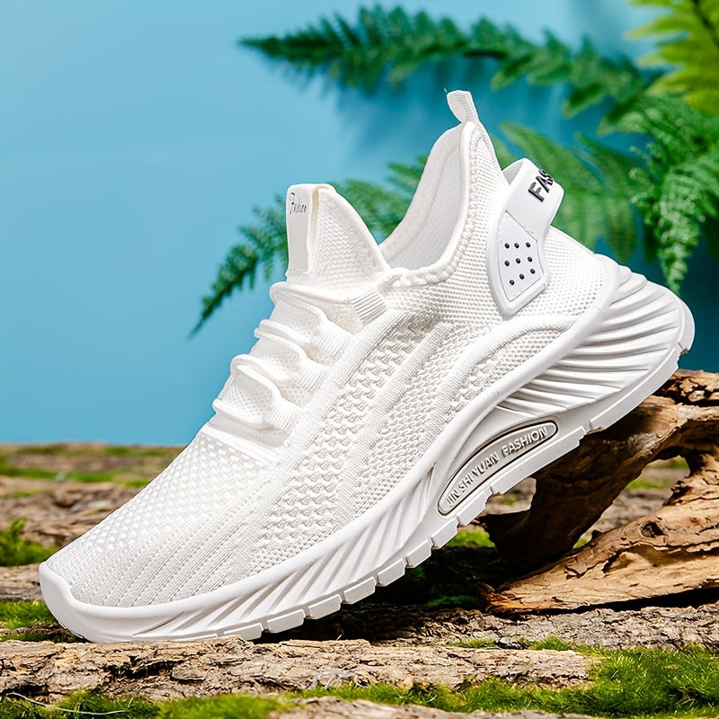 Women's Knitted Lightweight Running Sneakers Breathable Low Top Tennis Shoes