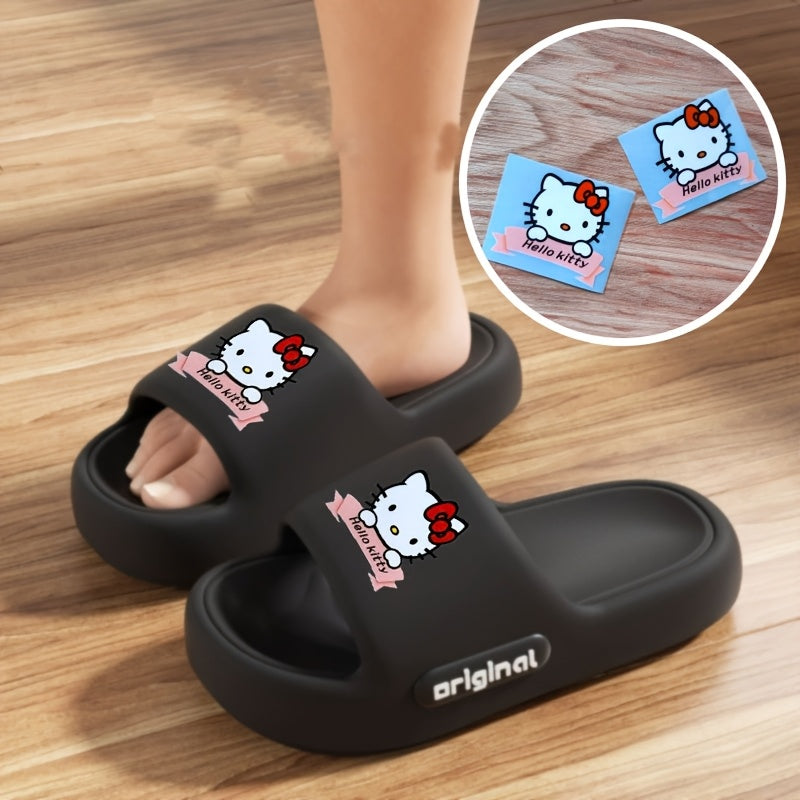 Girls Soft Foam Open-Toe Home Slippers with Non-Slip Sole