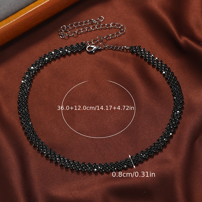 Women's Rhinestone Necklace with Tassel Pendant for Gift