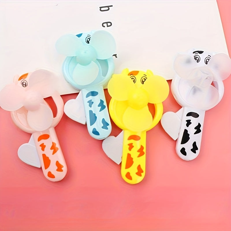 Mini ventilador portátil de mano para verano para adultos, pack de 1 o 5, dibujo animado lindo