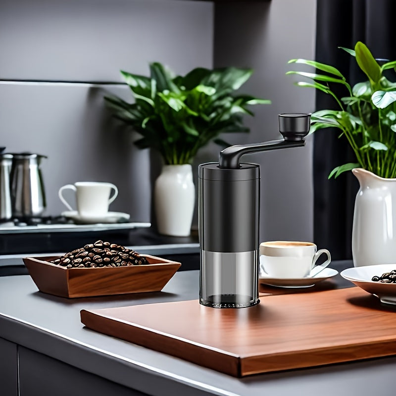 Portable Manual Coffee Grinder with Adjustable Ceramic Burrs for Travel Camping