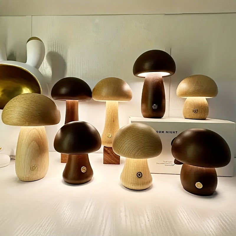 Dimmable LED Mushroom Table Lamp for Bedroom Home Decor Bedside Light