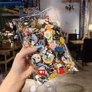 32 ta rang-barang emal pinlar to'plami, multfilm shakllari, alloy broshlar kiyim aksessuarlari uchun