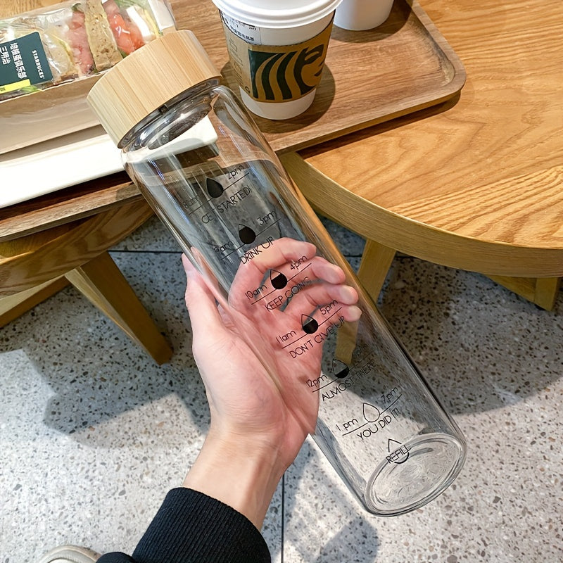 Borosilicate Glass Water Bottle 700ml 1000ml Leak-Proof Reusable Outdoor Fitness