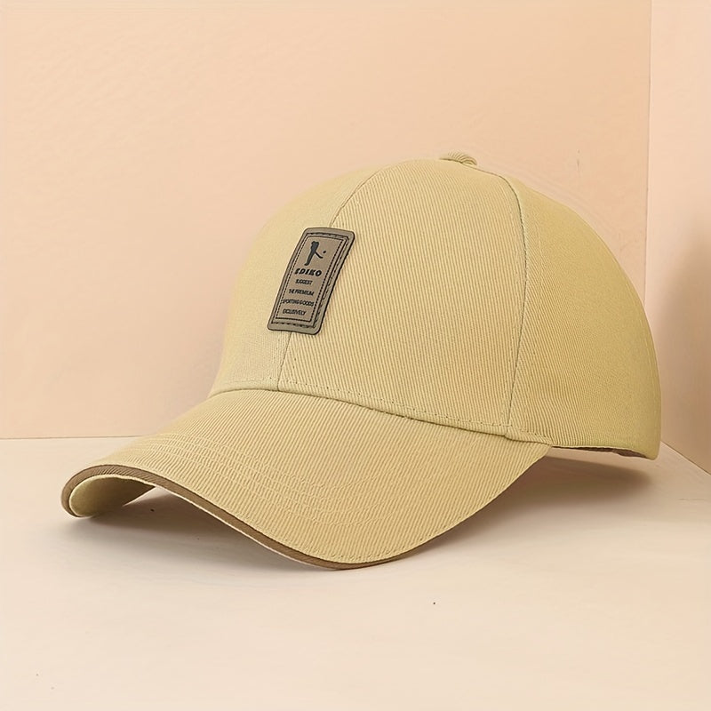 Unisex Solid Color Lightweight Adjustable Polyester Baseball Cap for Sun Protection