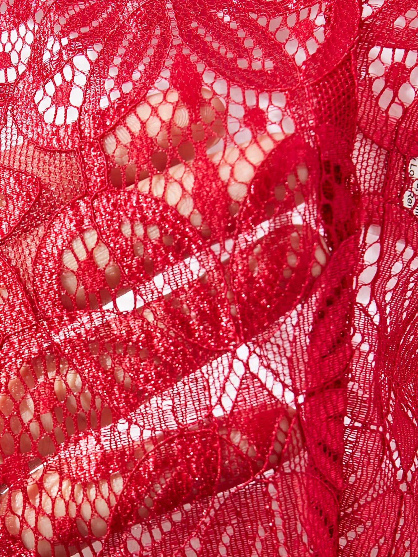 Women's Lace Teddy Bodysuit with Deep V Neckline and Contrast Lace Details