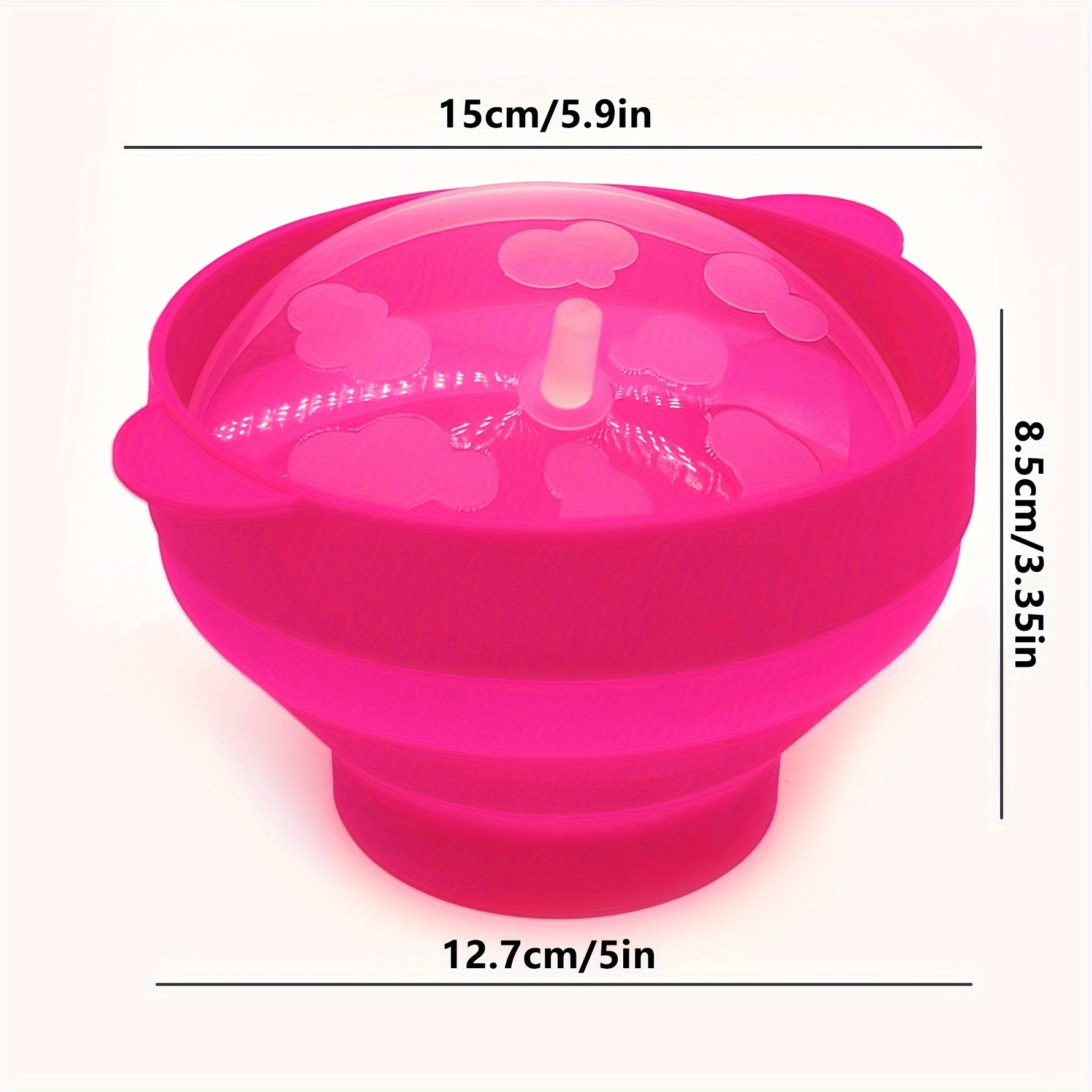 Small BPA-Free Microwave Popcorn Bucket with Foldable Bowl for One Person