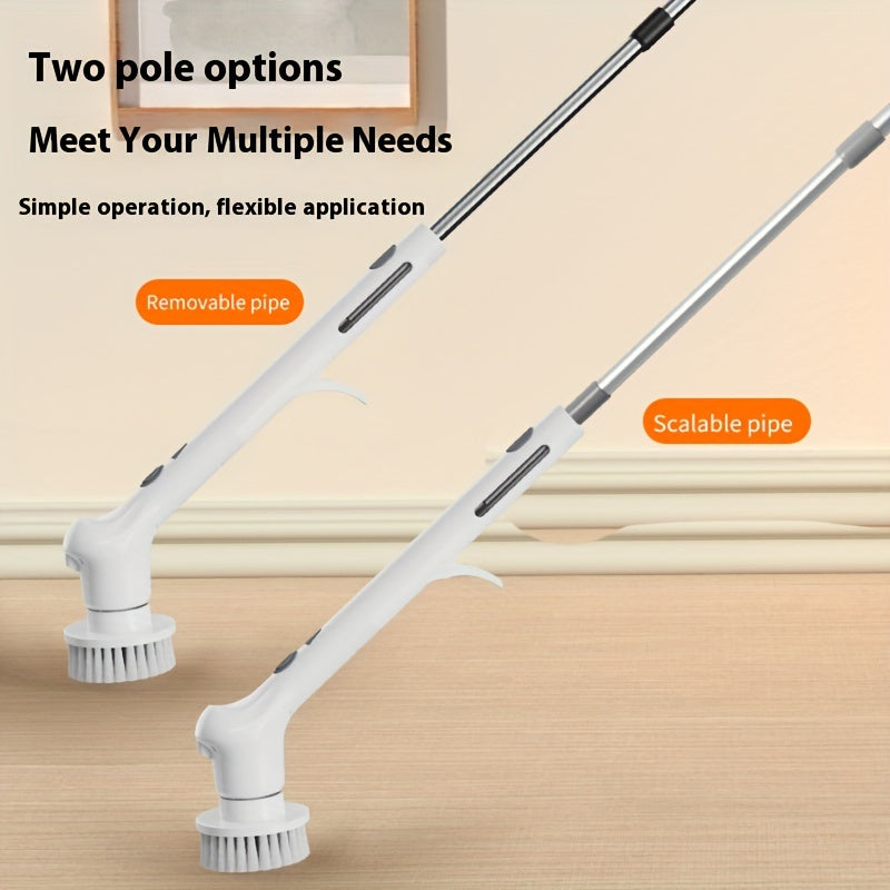 9-in-1 Electric Rotating Cleaning Brush with Spray Waterproof Wireless 9 Brush Heads