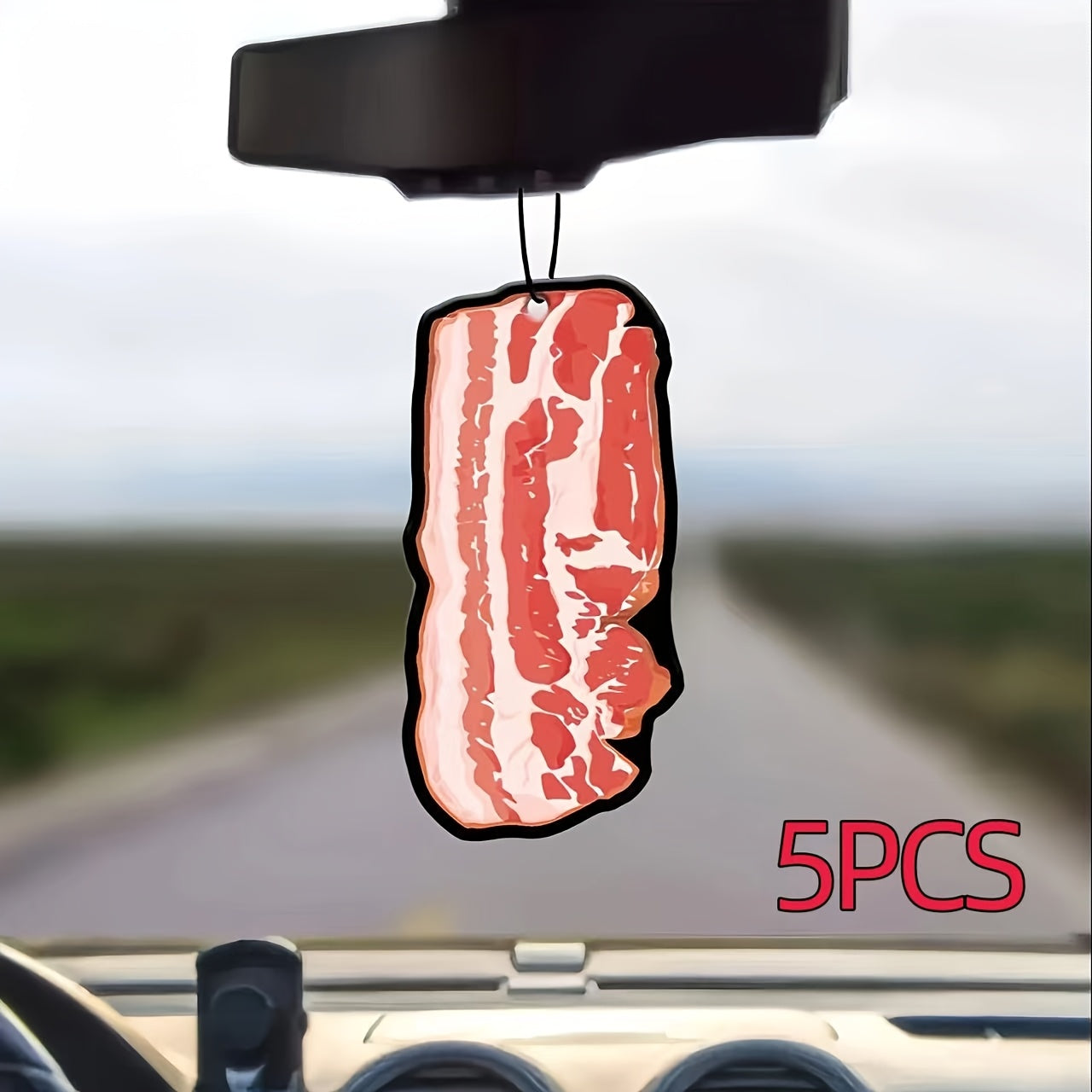 Ocean Scented Bacon Pattern Air Freshener Dual-Sided Hang Car Decor