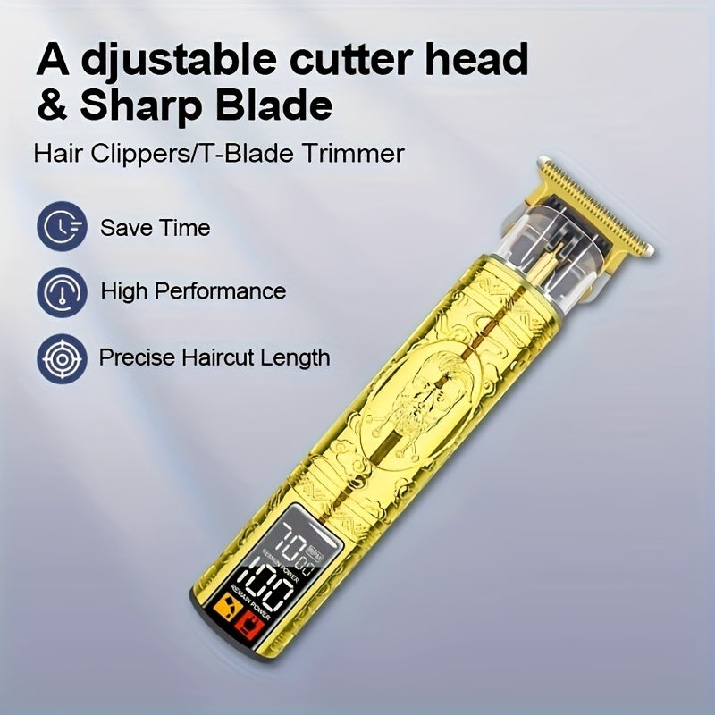 Электрический триммер для волос и бороды, аккумуляторный USB, беспроводной, для домашнего использования