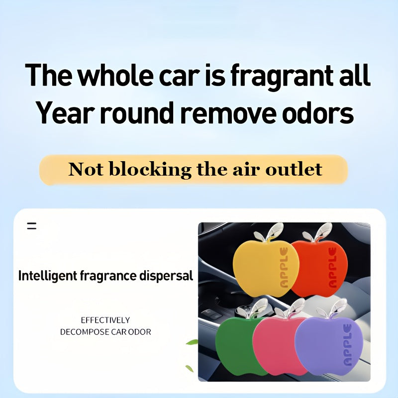 Avtomobil uchun aksessuarlar Olma shaklidagi avtomobil havo tozalagichi Ko'p rangli, uzoq davom etadigan hid