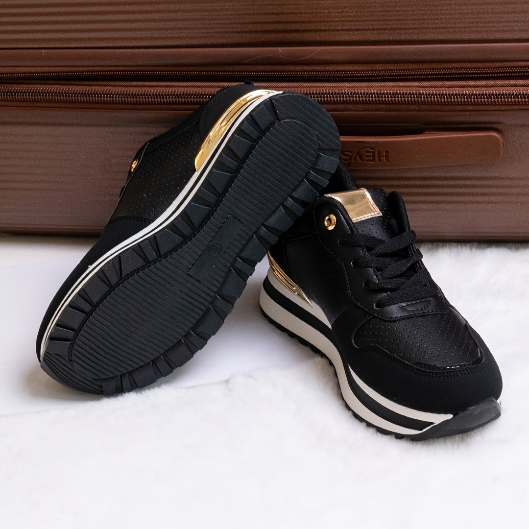 Women's Breathable Wedge-Heeled Casual Sports Shoes with Thick Soles