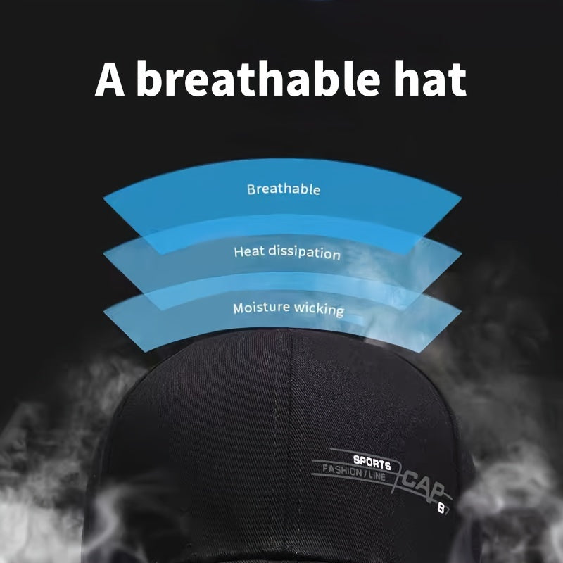 Unisex Breathable Polyester Baseball Cap Adjustable Summer Sun Hat Casual Sports Trendy Print