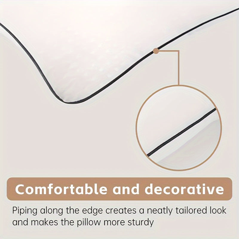 Cooling Sleep Pillow Standard Size Filled with Soft Down-Alternative Support for Back Side Stomach Sleepers