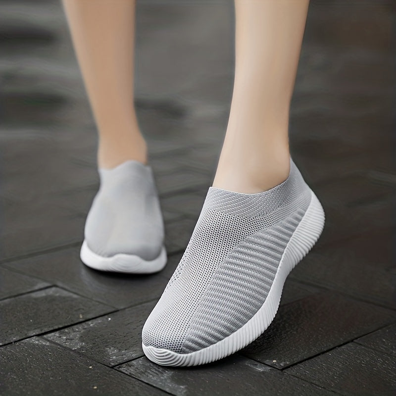 Women's Elastic Sock Shoes Flat Casual Slip-On Sizes 35-43