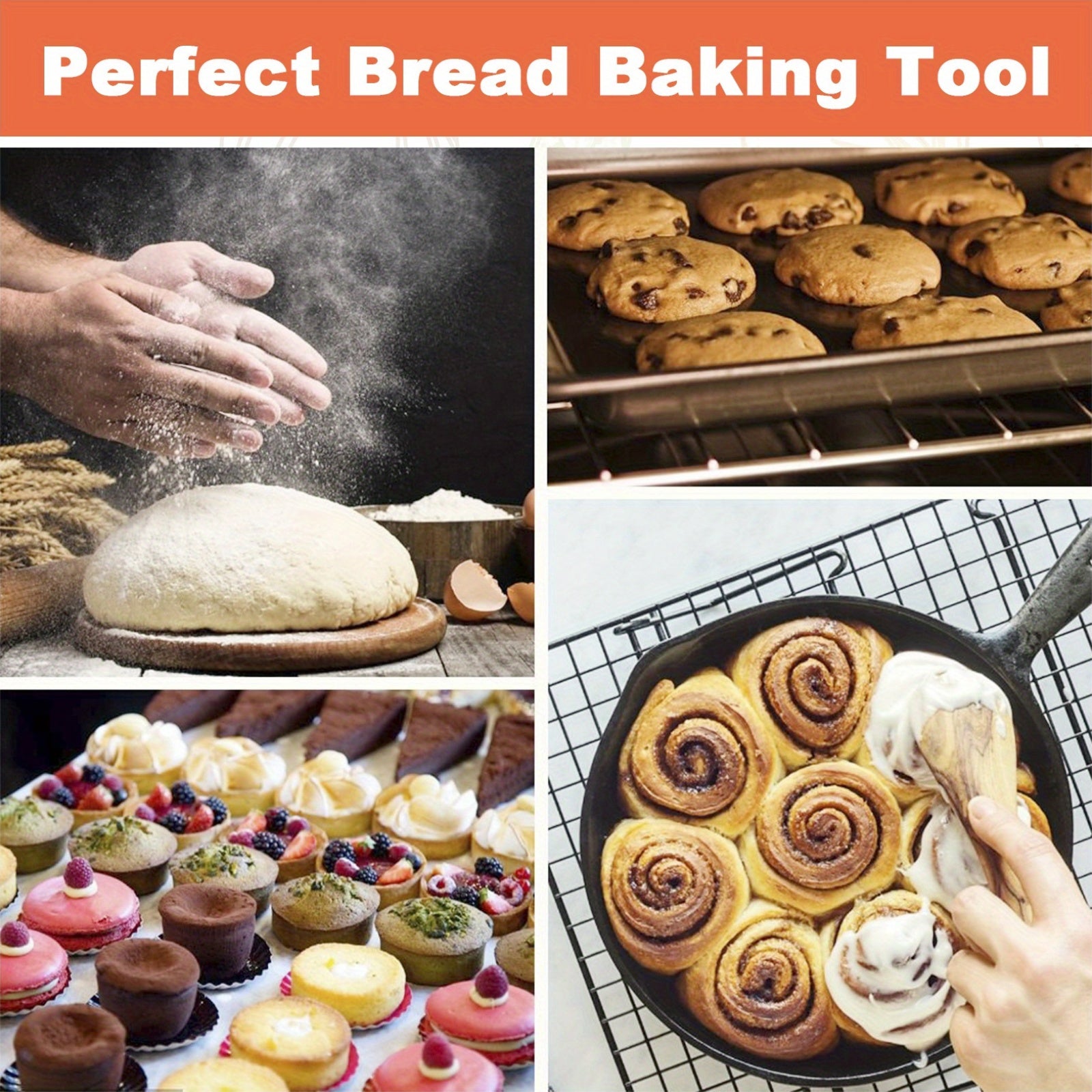 Large 900ML Glass Sourdough Starter Jar Kit with Lid Spatula Thermometer