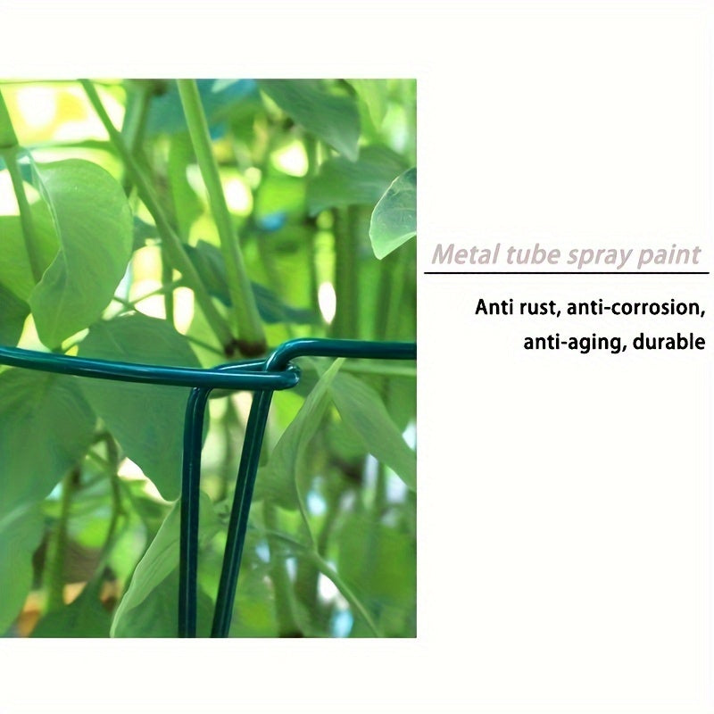 4/8 o'simlikni qo'llab-quvvatlash ustunlari, atirgul, peoniya, pomidor va gortensiya uchun metall yarim doira bog' qo'llab-quvvatlashlari. Ichki va tashqi gullarni qo'llab-quvvatlash ikki o'lchamda: 21.01 sm x 35.0 sm va 24.99 sm x 40.01 sm.