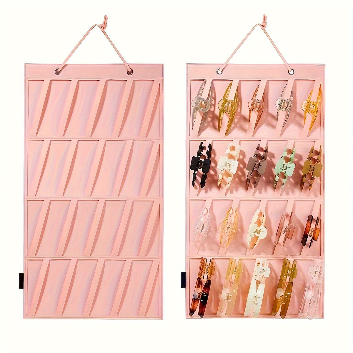Organizador de joyería de fieltro octogonal para colgar en la pared, para pinzas de pelo y accesorios