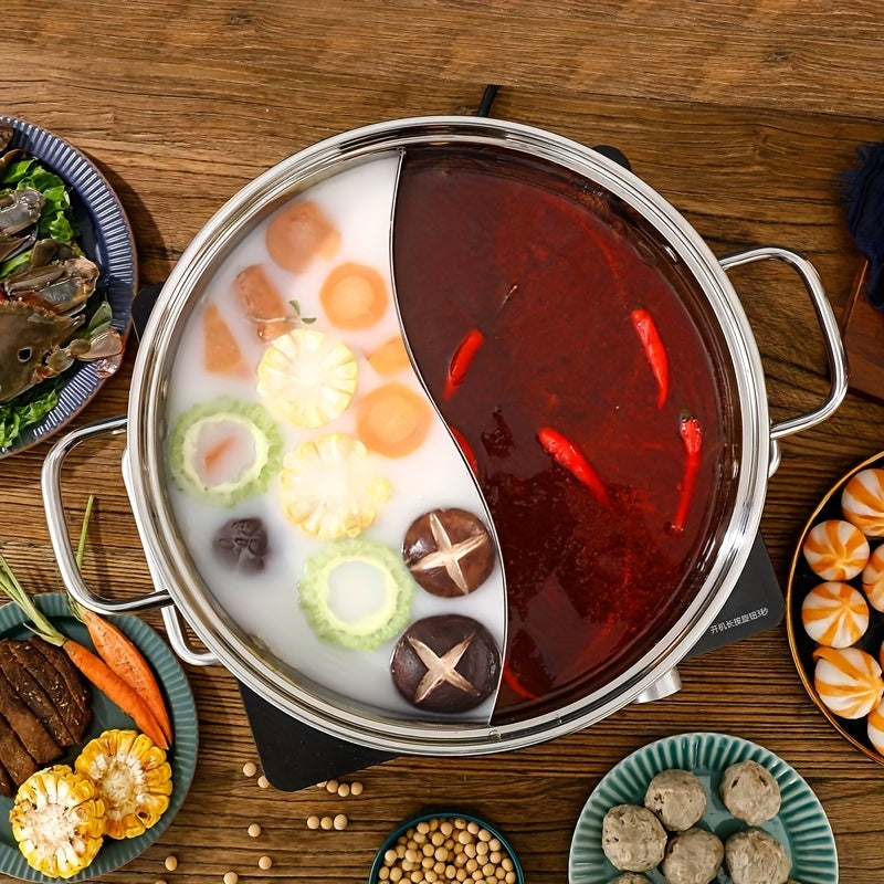 Soup Pot Yuanyang Pot 1 Piece Extra-Thick Stainless Steel Large Capacity Hot Pot Shabu Shabu