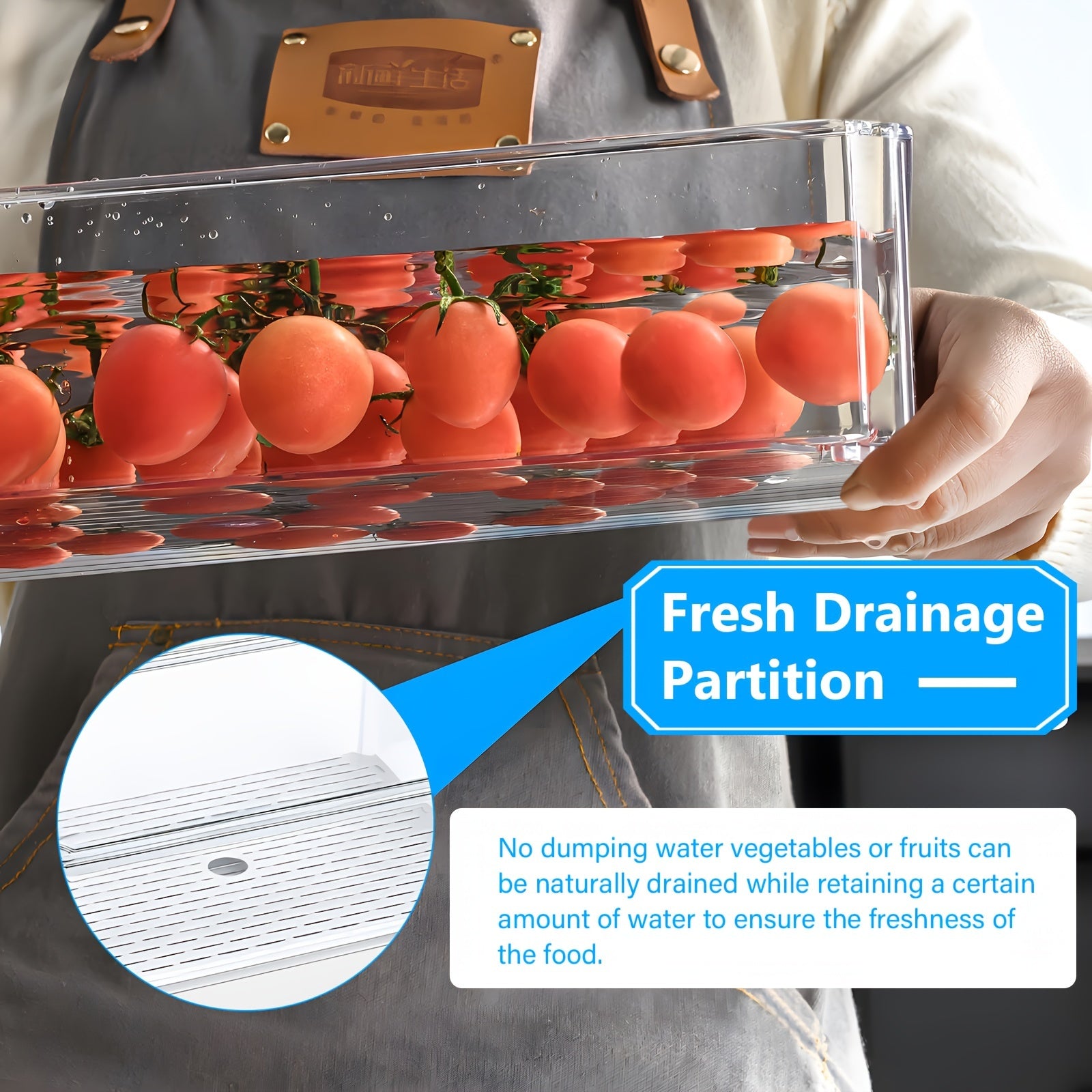 7/14pc Clear Stackable Fridge Organizer Bins with Lids BPA-Free Food Storage for Fruits Vegetables Drinks