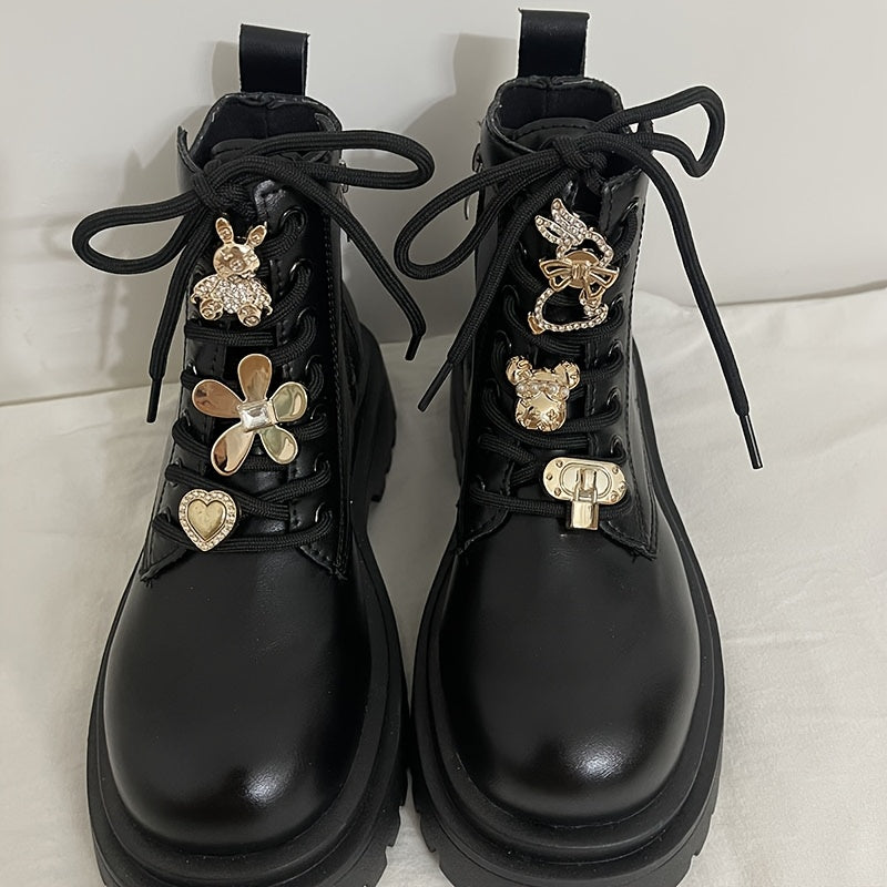 Unisex Fashionable Shoelace Pendants Set of 6 with Heart, Flower, Bear Styles