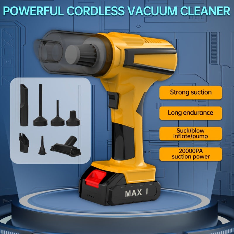 Ручной беспроводной пылесос 20000PA с USB-заряжаемой литиевой батареей для удаления шерсти домашних животных для дома и офиса