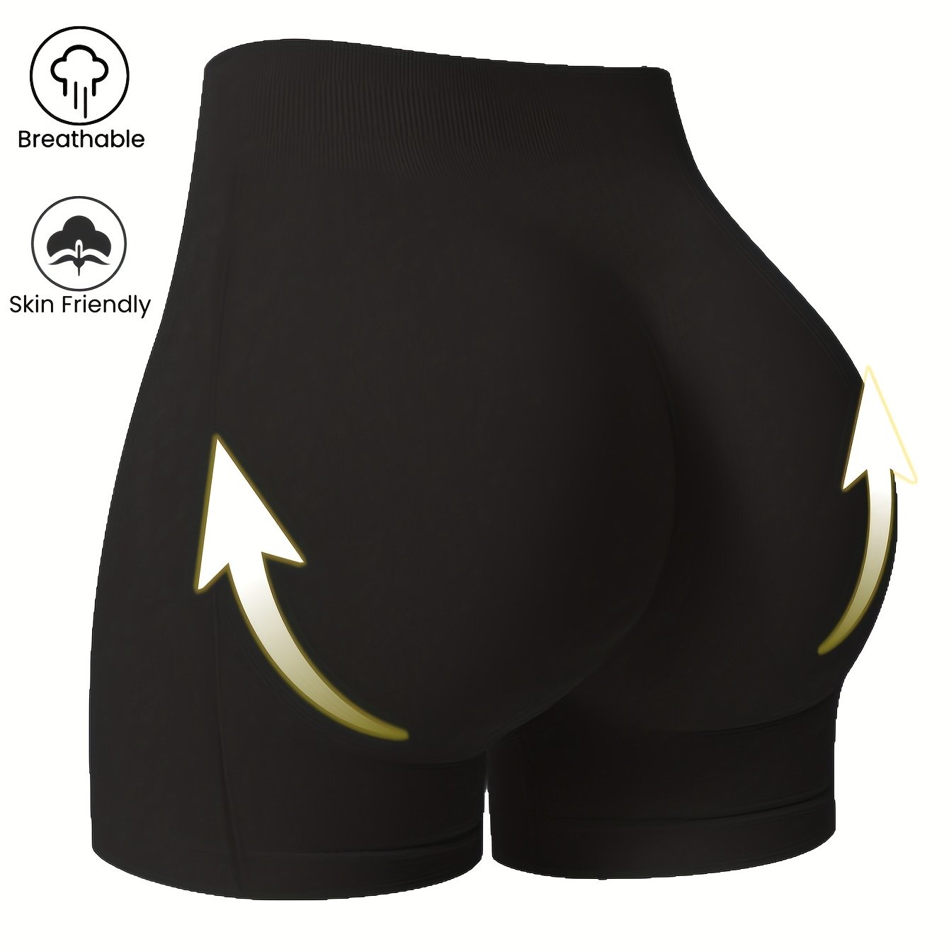 Women's High-Waisted Seamless Breathable Yoga Shorts Light Beige For Workout Fitness Sleep