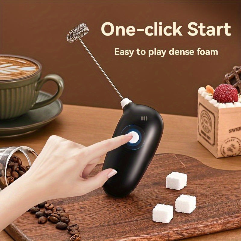 Portable Milk Frother Battery Operated for Frothy Coffee and Creamy Drinks