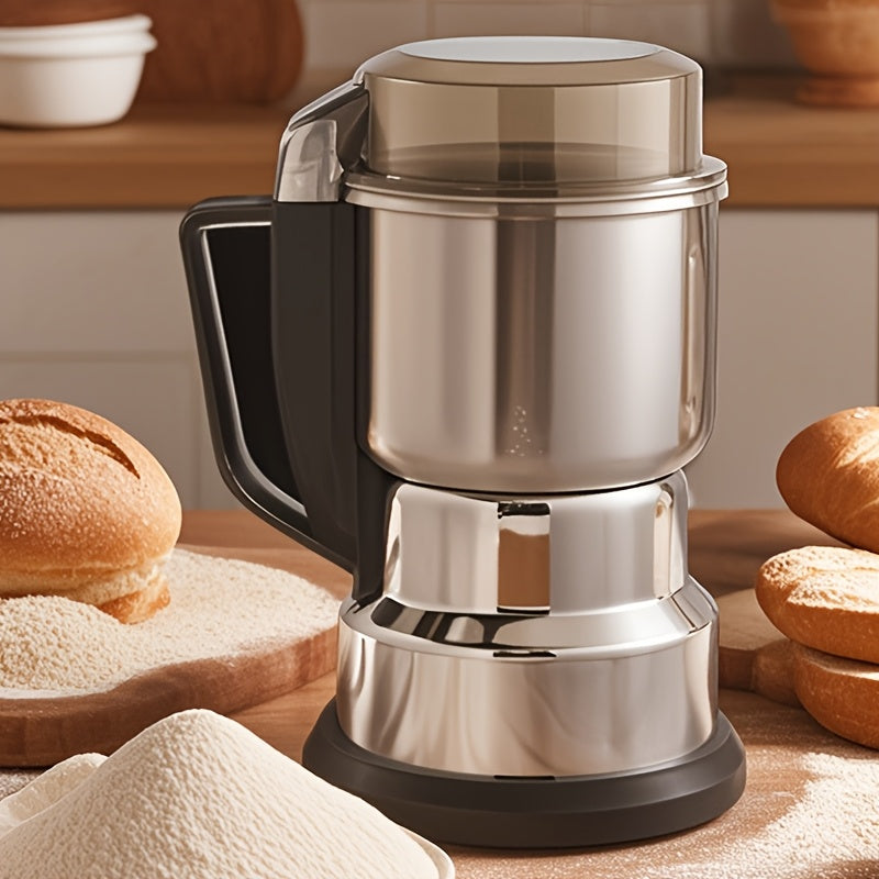 1 шт. UAO Электрическая мельница для зерна из нержавеющей стали, обновленная с 4 лезвиями для многофункционального сухого измельчения зерен и традиционной китайской медицины. Батарея не требуется, 12500 об/мин, 220-240 В с