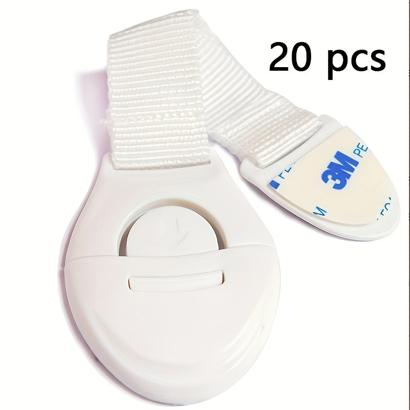 20/40 White Plastic Child Safety Locks for Cabinets Drawers Toilet Fridge