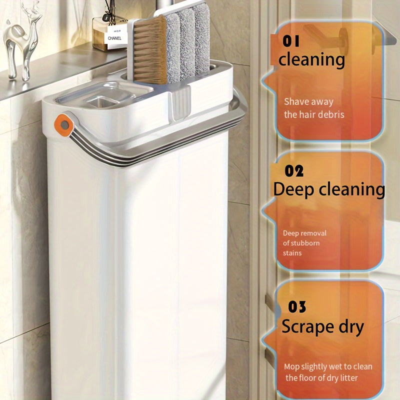 All-in-One Wet Dry Mop Set with Bucket, Adjustable, Durable for Floors