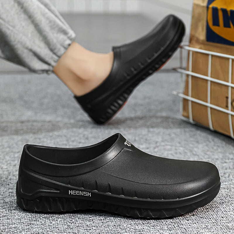 Women's Slip-On Work Shoes Non-Slip EVA Rubber Sole Black Kitchen Healthcare