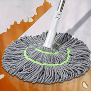 "Easy-Twist Spin Mop va Bucket Set" yog'och, plitka va laminat pollarni qo'l bilan tozalashni taklif etadi. Uy, oshxona va hammom tozalash uchun ideal bo'lgan ushbu tizim samarali pollarni tozalash uchun elektr energiyasini talab qilmaydi.